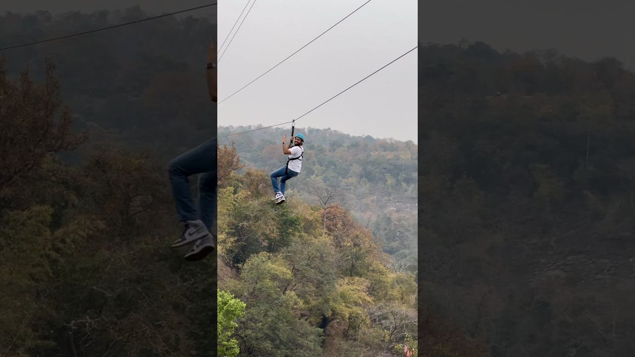 Doing Zipline at Hundru Falls, Jharkhand 🇮🇳 