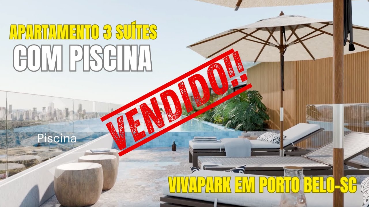 Apartamento 3 Suítes com Piscina Privativa no Vivapark em Porto Belo-SC