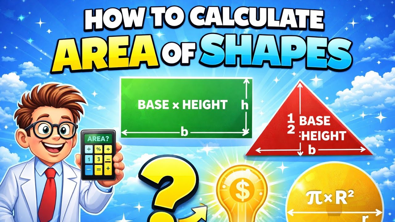 How to Calculate Area of Shapes | Geometry Basics