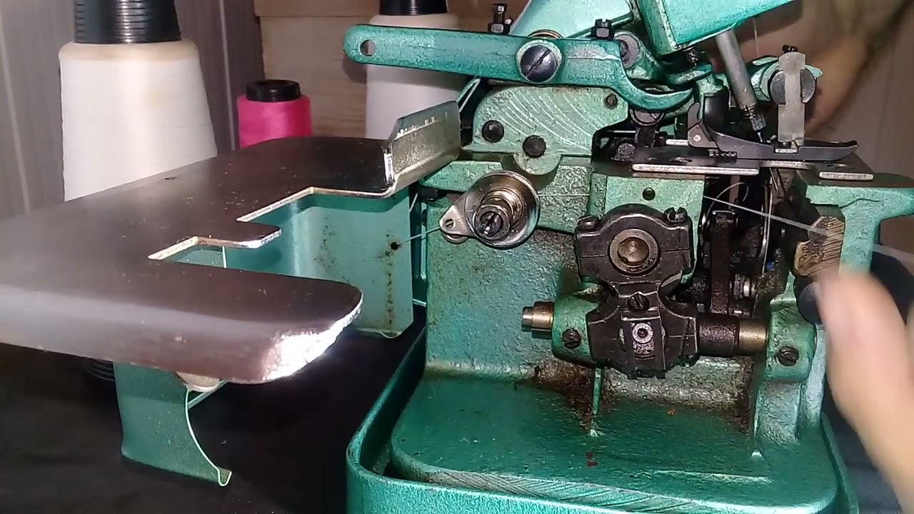 Como passar a linha na Overlock semi industrial GN-1 113 Passo a passo