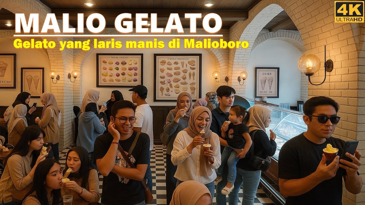 walking to MALIO GELATO❗Malioboro Street - YOGYAKARTA 4K