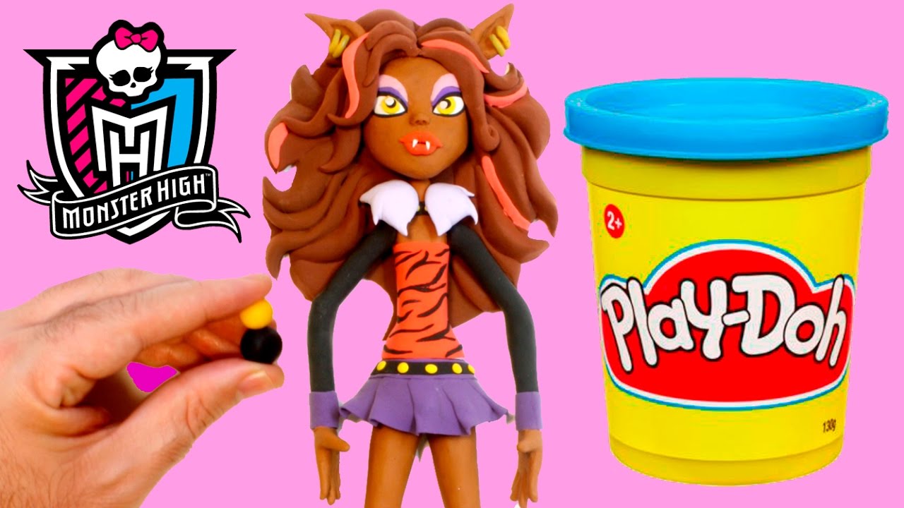 DibusYmas Clawdeen Wolf Monster High doll stop motion play doh video animation - Vengatoon