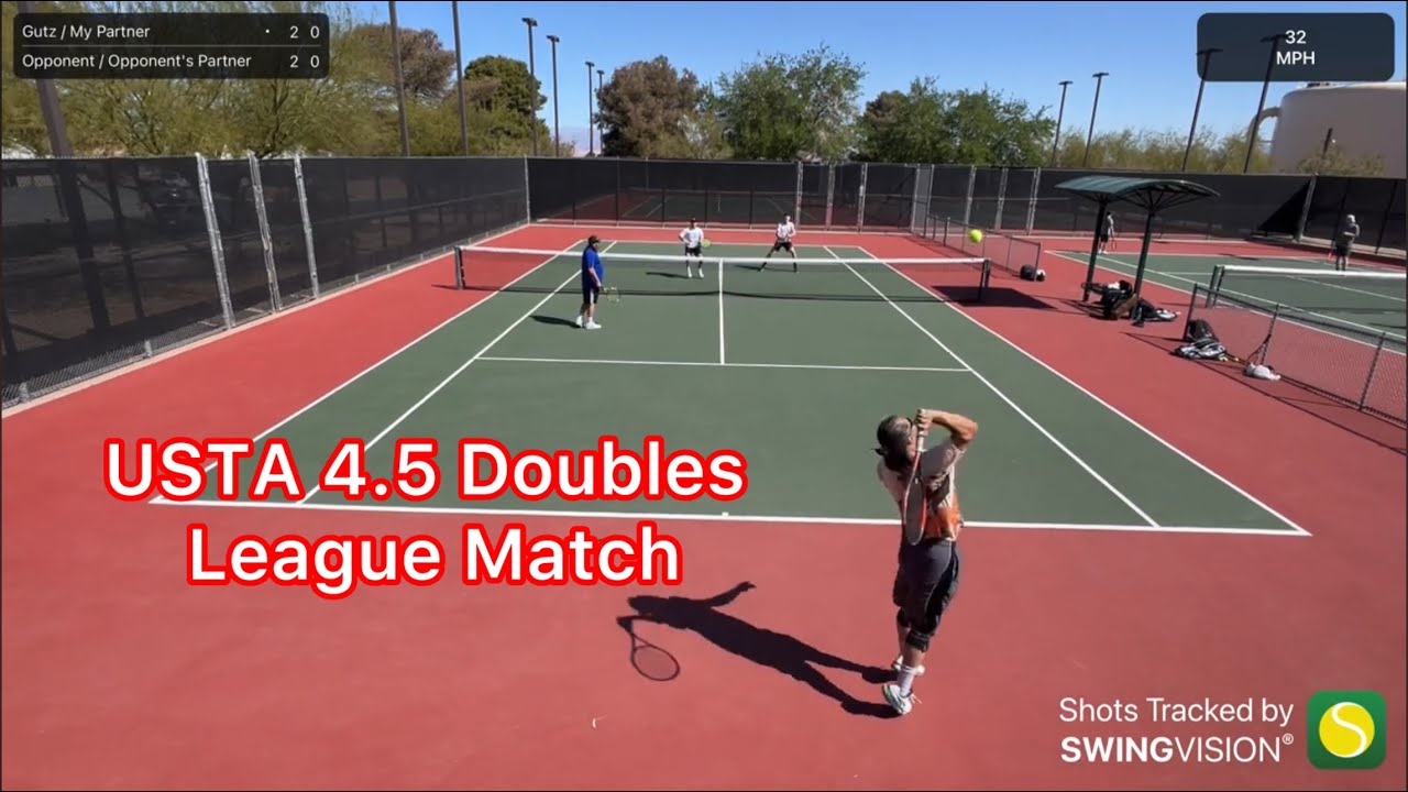USTA 4.5 Doubles League Match Brian Jason vs Riley James