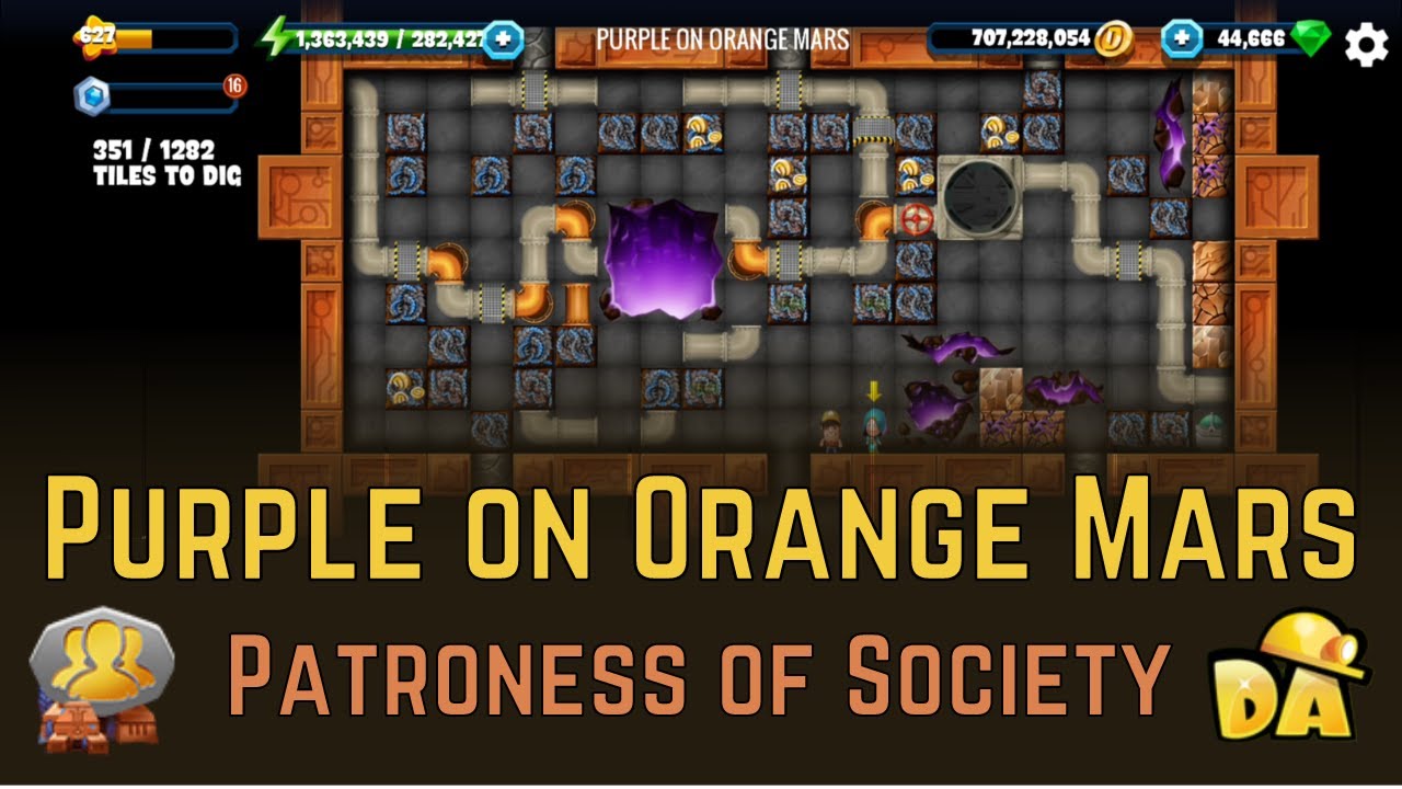 Purple on Orange Mars - #19 Patroness of Society - Diggy's Adventure