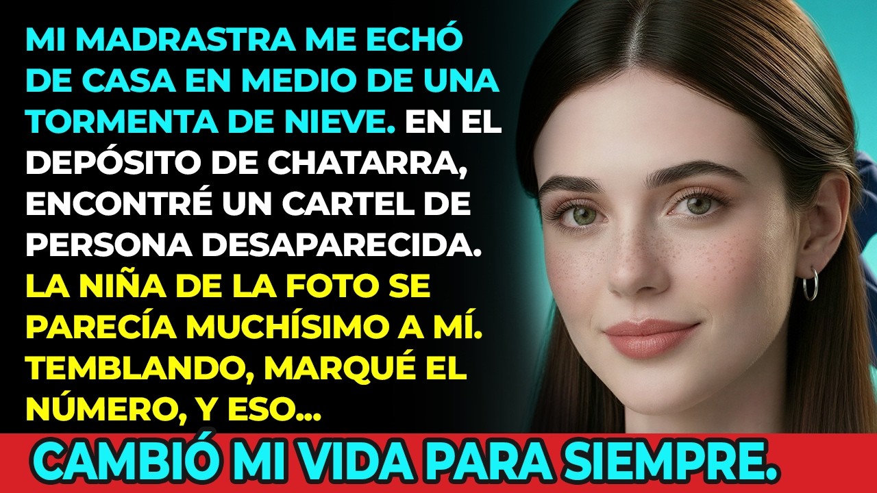 Mi madrastra me ECH&Oacute; de casa en la TORMENTA. En la chatarra encontr&eacute; un aviso de DESAPARECIDA y...
