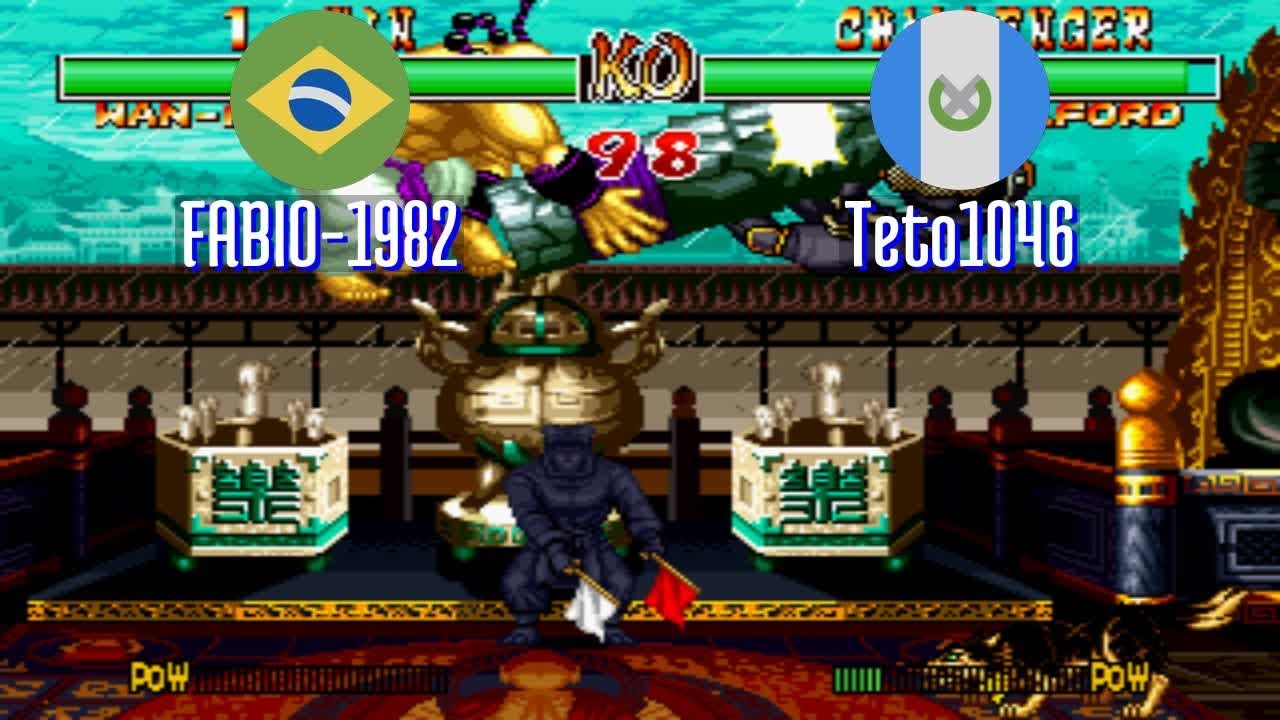FT3 @samsho2: FABIO-1982 (BR) vs Teto1046 (GT) [Samurai Shodown II Fightcade] Mar 18