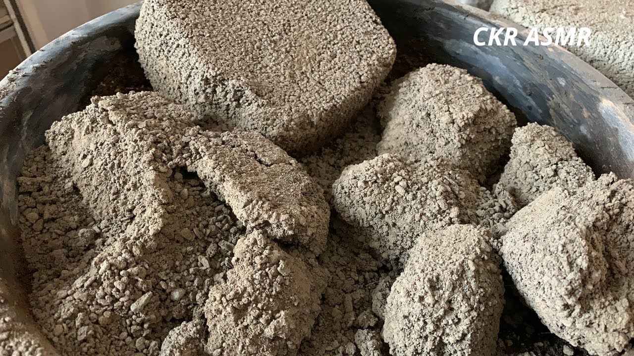 Super crunchy crumbles dry n water 💦 black concrete