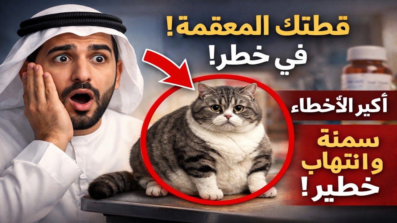 قطتك المعقمة في خطر! 🙀 أكبر الأخطاء في تغذيتها وكيف تنقذها من السمنة والتهاب المسالك البولية!