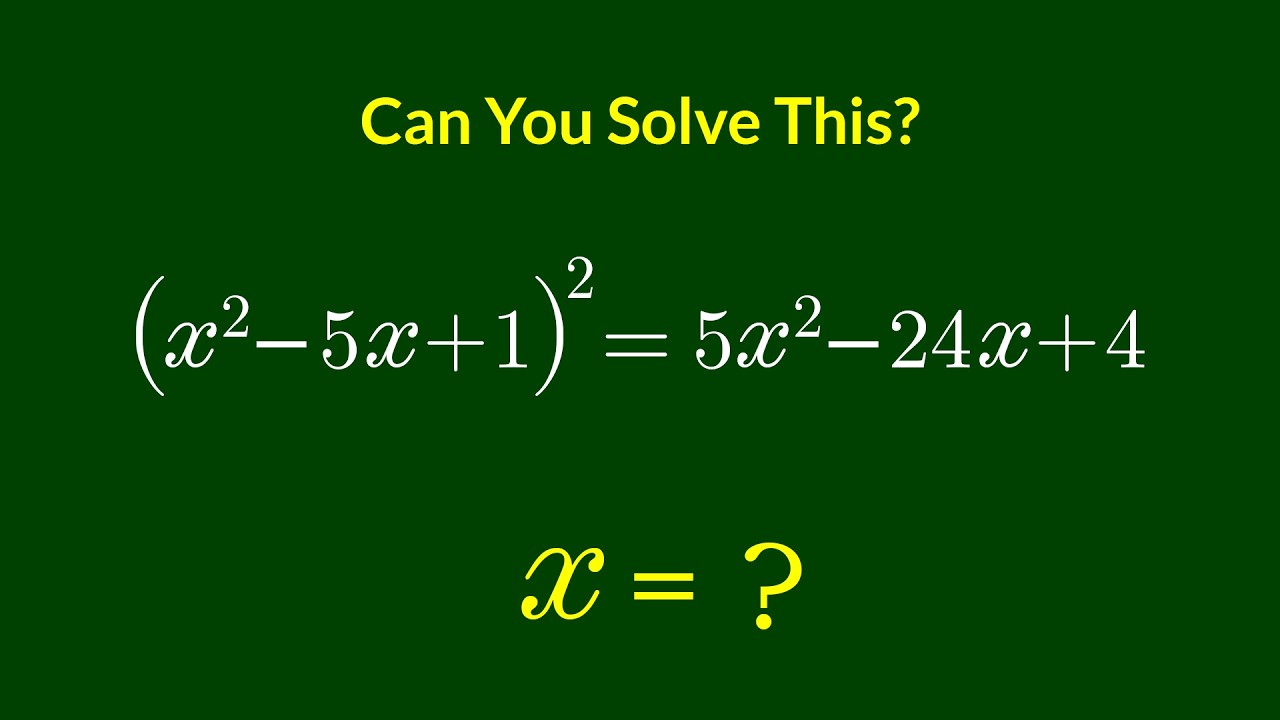 Красивая алгебраическая задача | Математическая олимпиада x = ?