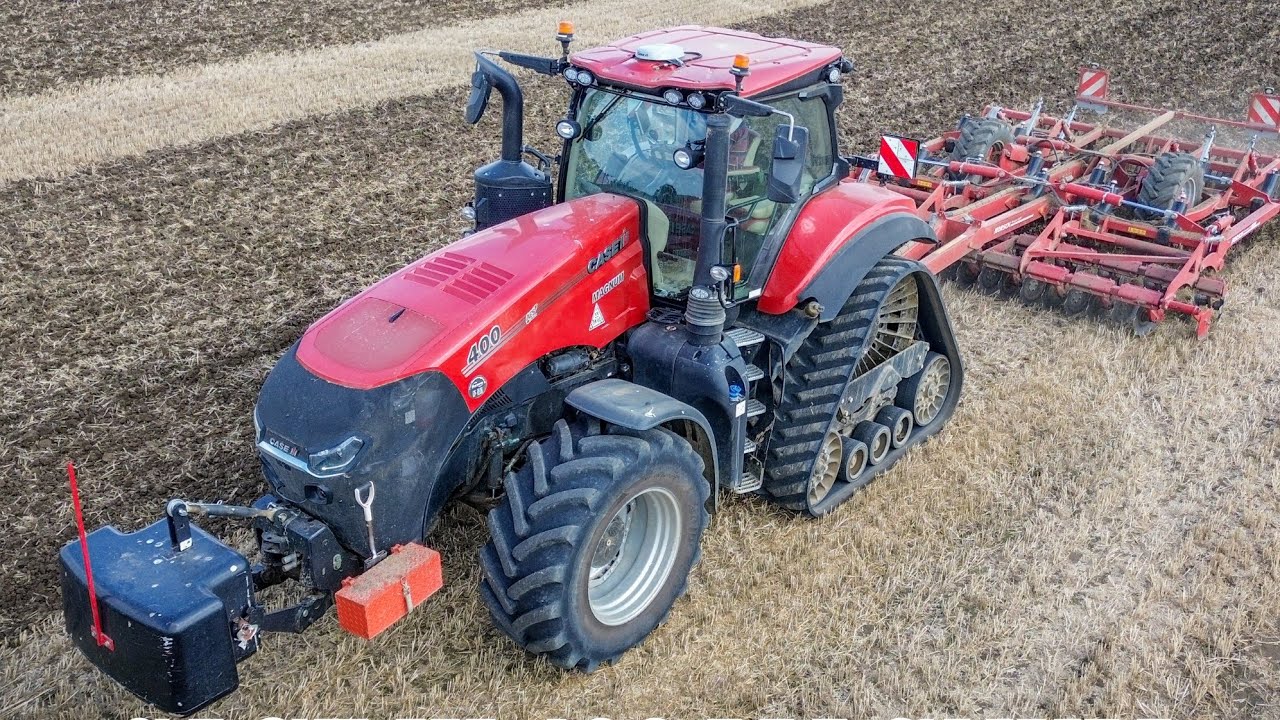 Raw Sound - CASE IH 400 Magnum Cultivating with a HORSCH Terrano MT 4 Metre