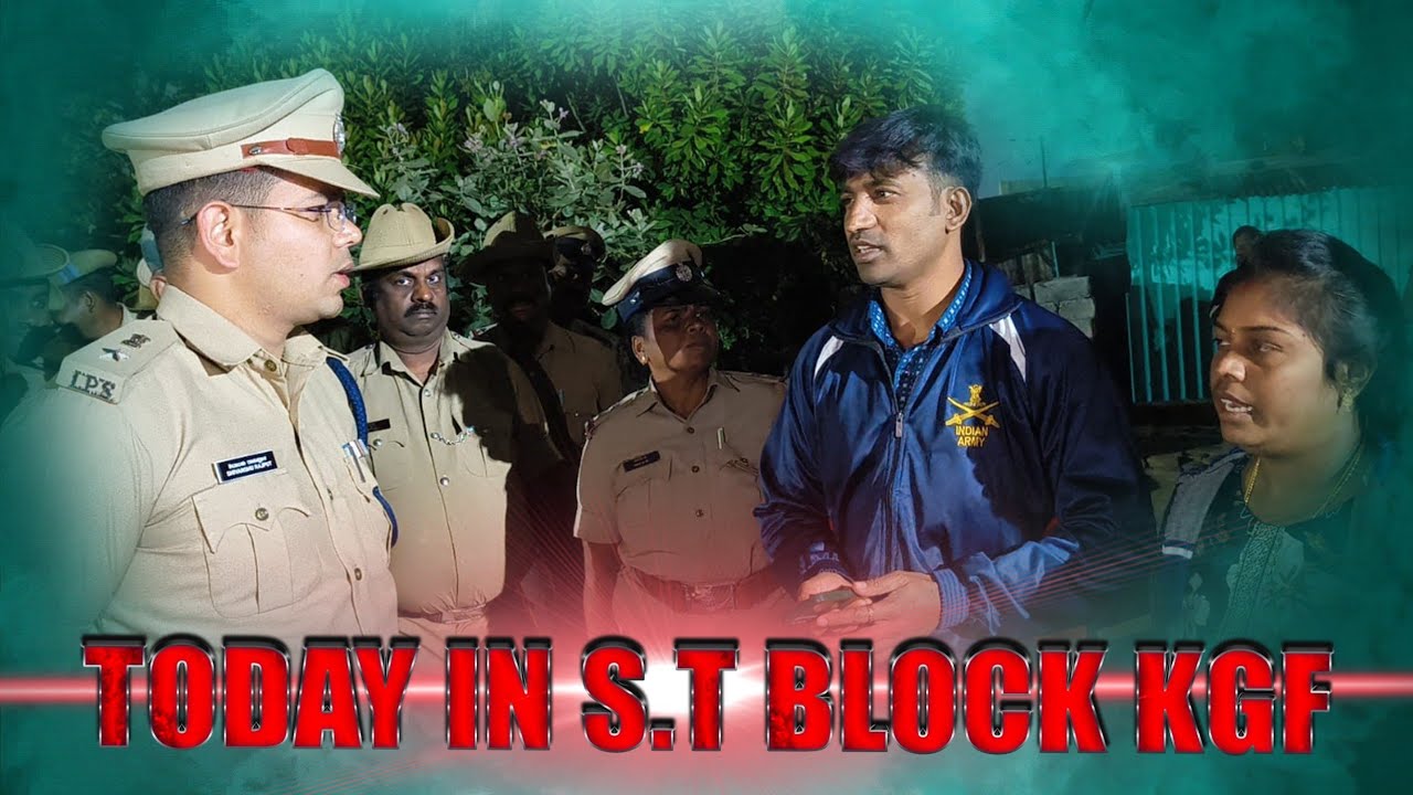 TODAY IN KGF S.T BLOCK & KNJS BLOCK ROUTE MARCH BY S.P SHIVANSHU RAJPUT...