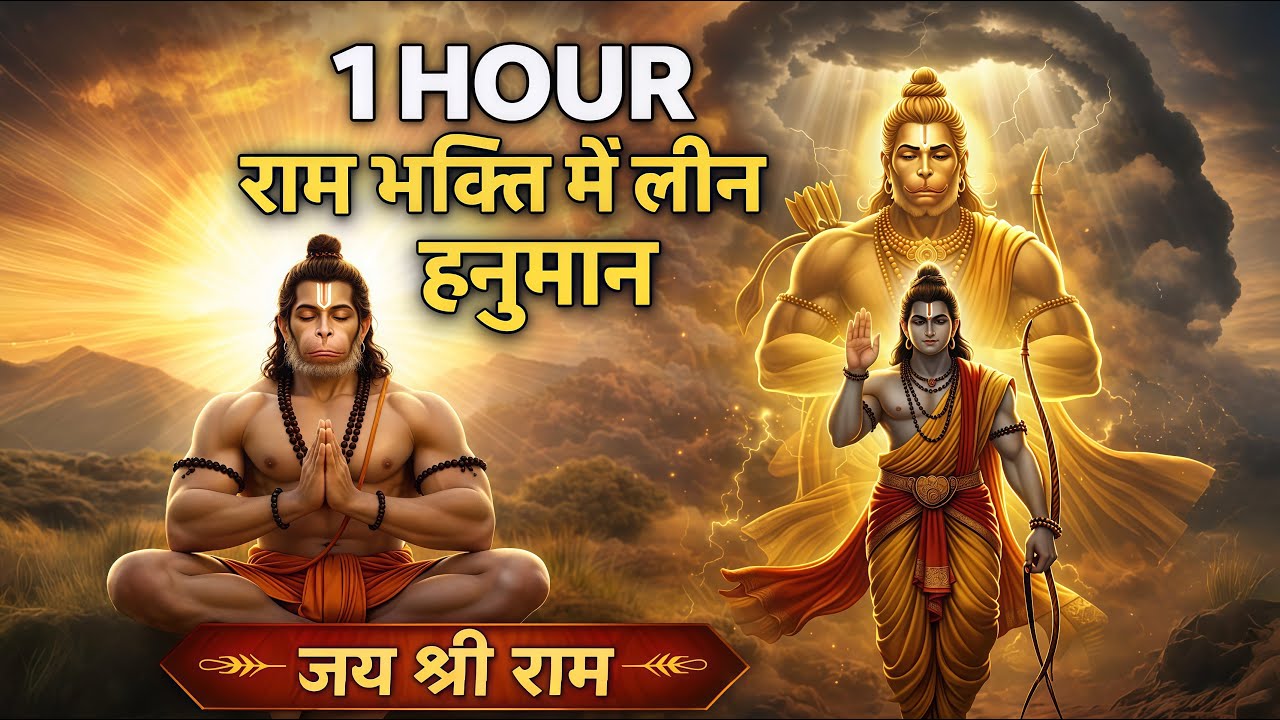 Ram Bhakti Mein Leen Hanuman | 1 Hour Loop | Hanuman Bhajan | Bhakti Mirror | 4K Video
