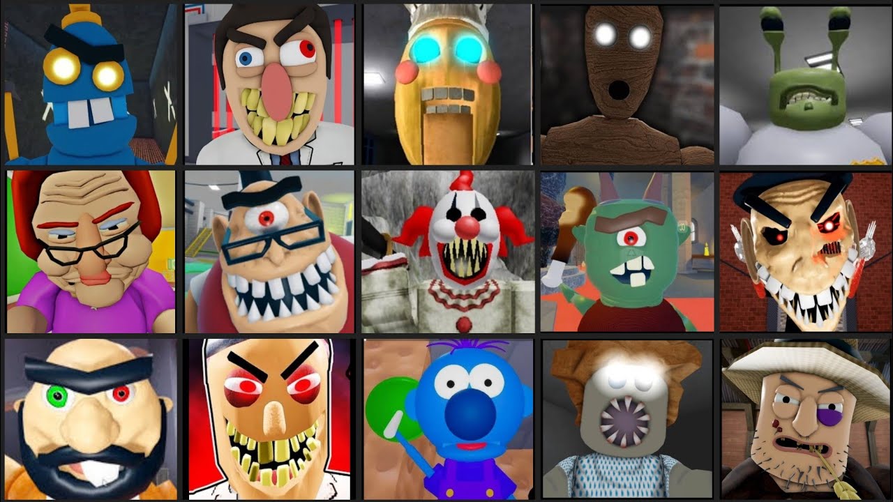 DHUUR DUNGEON,BETTY DAYCARE,BABY BOBBY,ALIEN BASE BARRY,EPIC SCHOOL ROBLOX JUMPSCARES