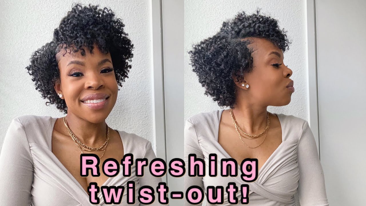 How to refresh twist out (mid-week) before wash day |dry Natural hair|