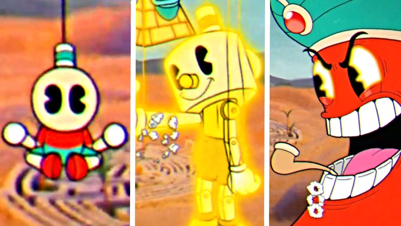 Cuphead - All 3 Knockouts OF Djimmi The Great (Including Secret One)
