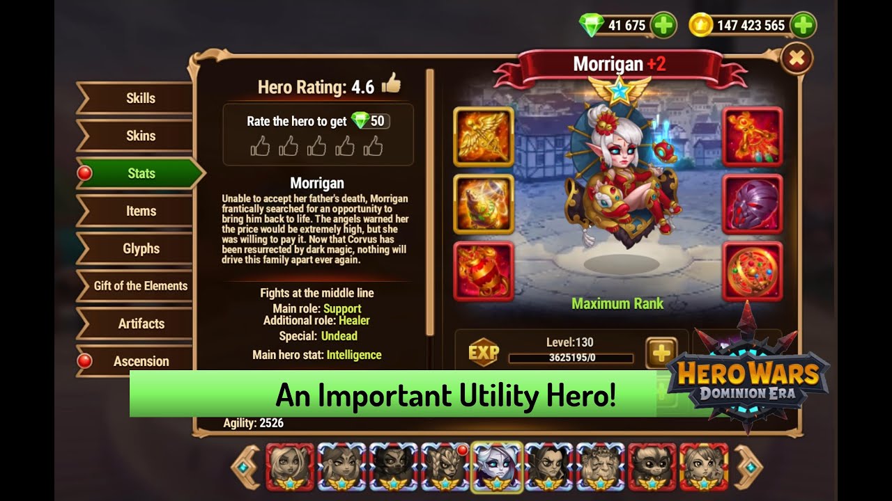 Morrigan, the Undead Princess — Hero Wars: Dominion Era