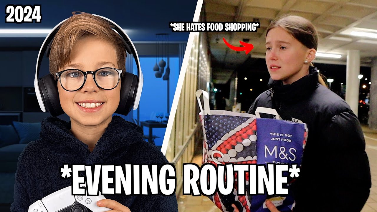 FAMILY EVENING ROUTINE 2024! - LILLY COOKS DINNER 😳