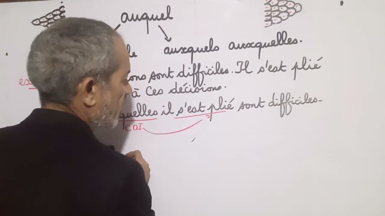 Pronoms relatifs : auquel- laquelle- auxquels-,auxquelles.