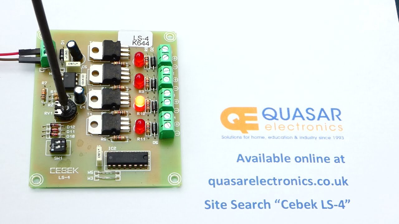 Cebek LS-4 (CLS04) - 12Vdc 4-Channel Sequential LED Strip Light Controller Module