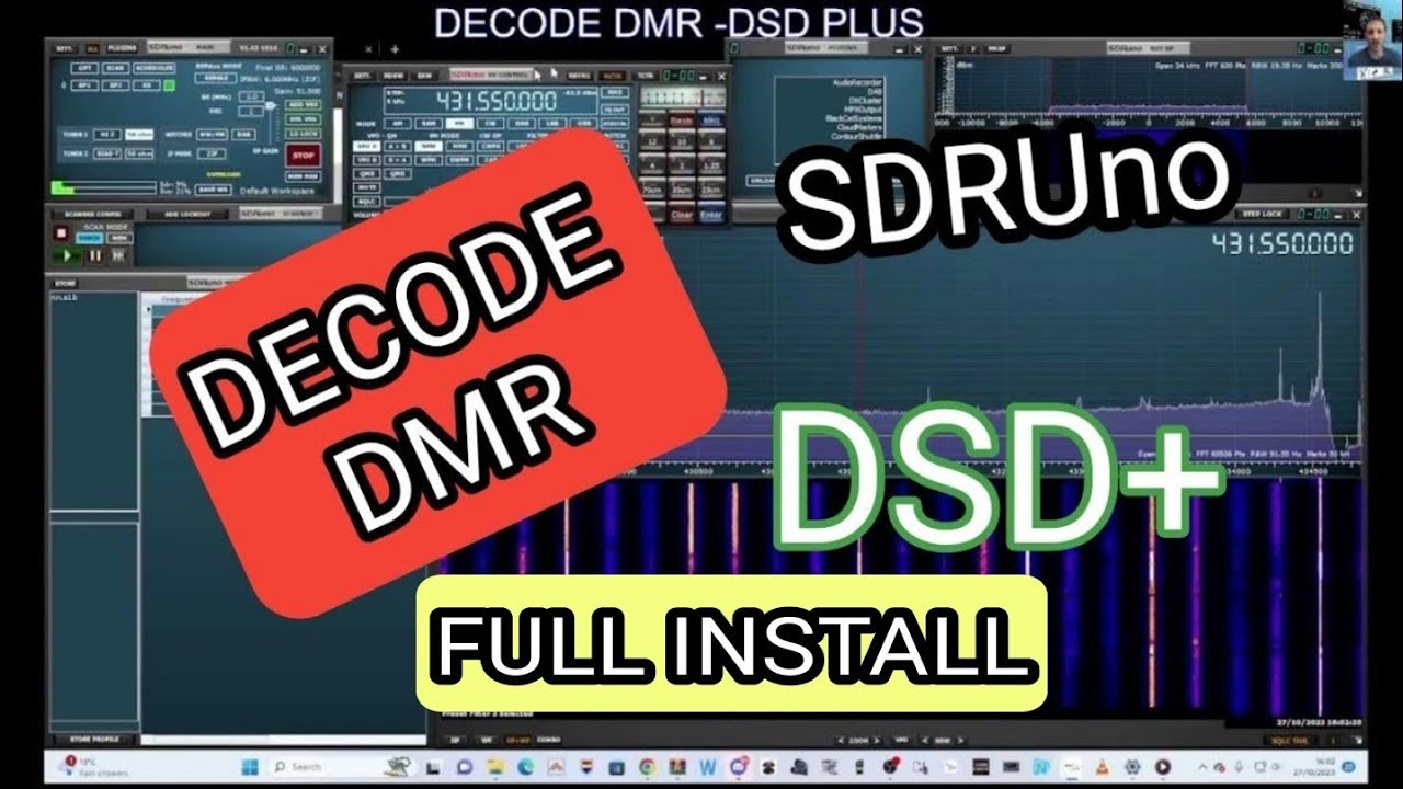 DECODE,  DMR DSDPlus Software & SDRuno