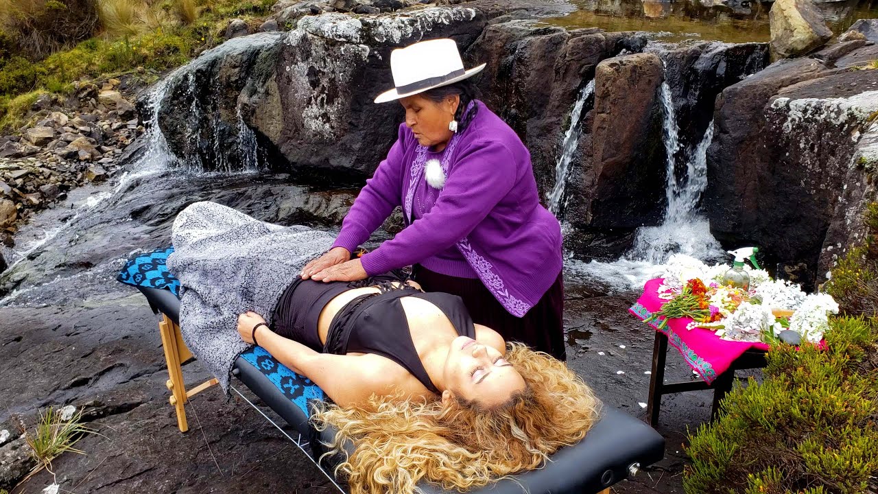 ASMR  in The Cajas National  Park by Rosita María. Full body  Relaxing massage & Spiritual Cleansing