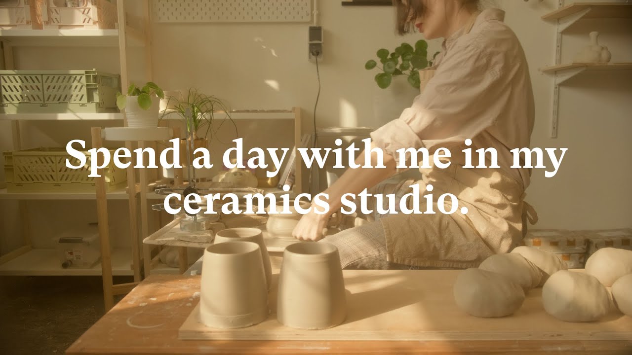 [Studio Vlog] Spend a day with me in My Ceramics Studio ♡ Throwing Mugs, Kiln Opening
