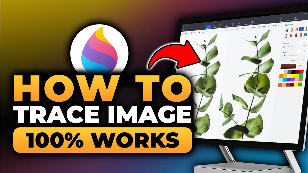 How To Trace an Image in Paint 3D (FAST & EASY) | 100% WORKS | NO Yapping! | Paint 3D Trace Image