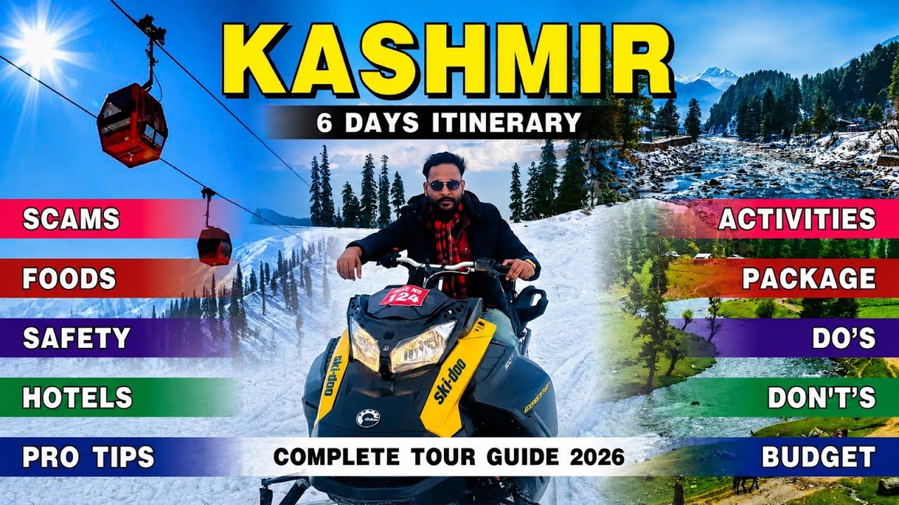 Kashmir 6 Days Itinerary Tour 2026 l Kashmir Trip Plan l Places to Visit Kashmir @AnivlogS0920 