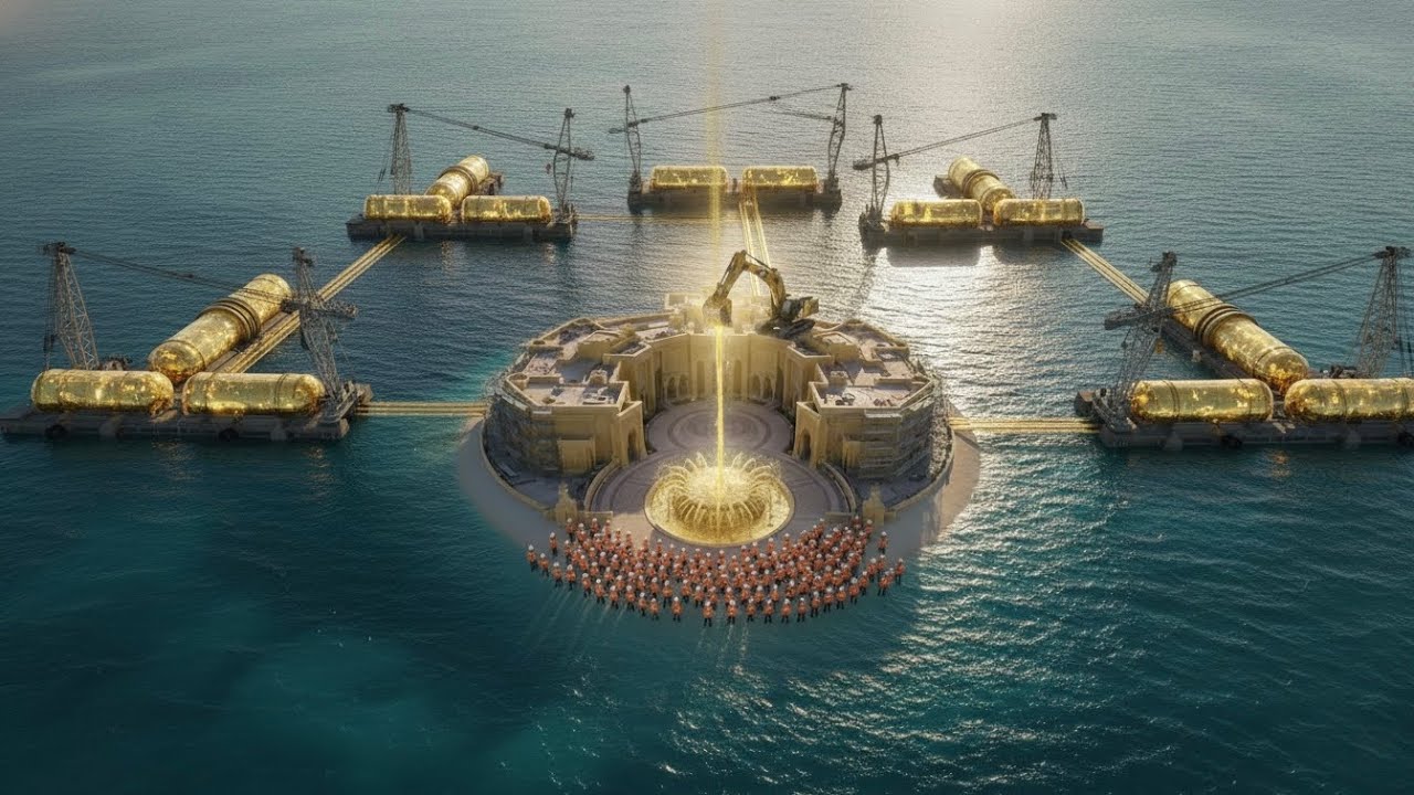 Inside Dubai's $10 Billion Floating Hotel Factory: Building 7-Star Luxury on Water.
