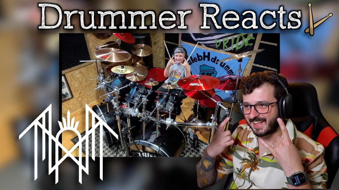Drummer Reacts to @calebhdrummer4 (9 Years Old) Play The Summoning by Sleep Token