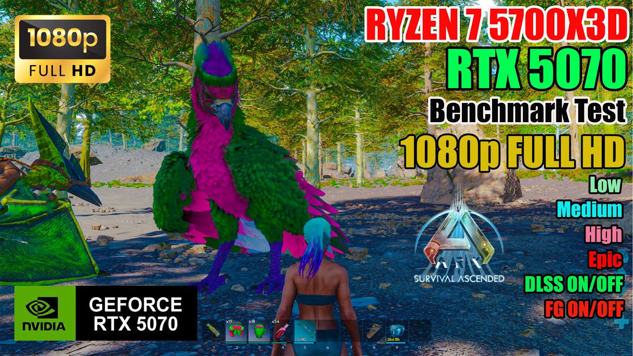Ark Survival Ascended RTX 5070 1080p FULL HD BENCHMARK TEST #arksurvivalascended  #rtx5070