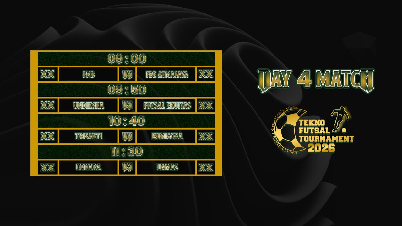 Live Stream Tekno Futsal Tournament 2026 (UNDIKSHA VS FUTSAL EKUITAS) #DAY 4