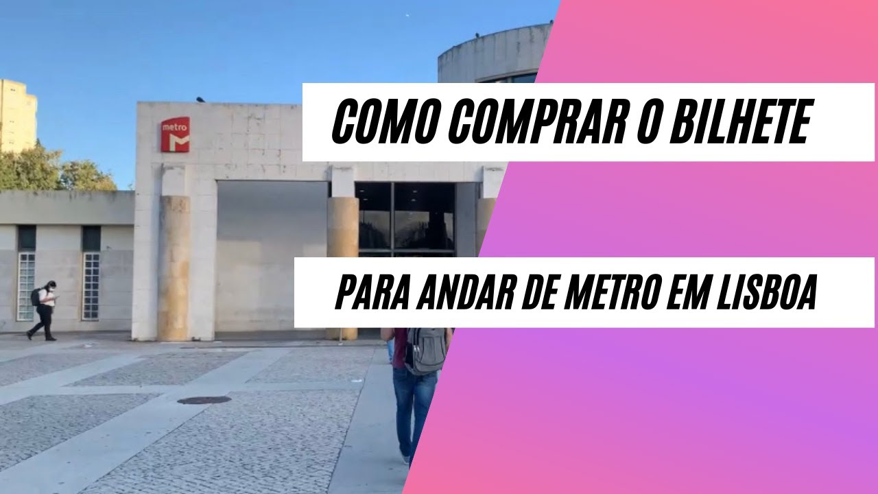 Comprando o bilhete do metro em Lisboa.
