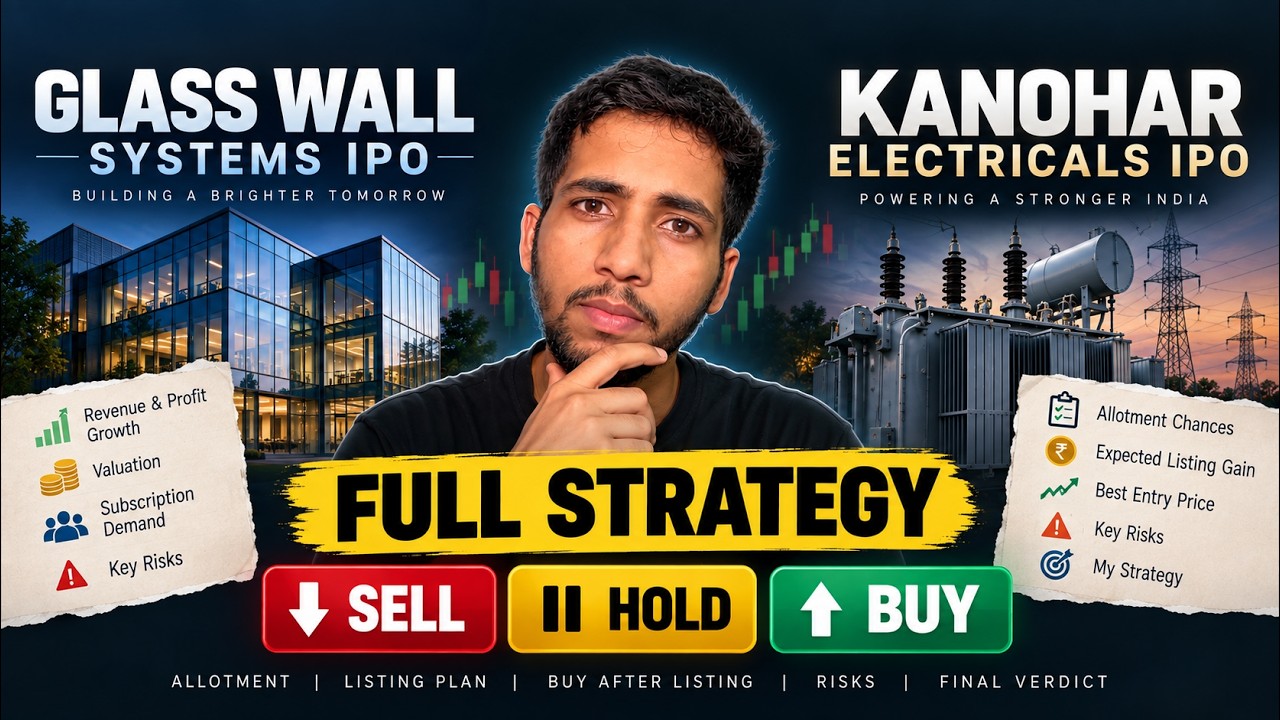 IPO Listing Day Strategy | Kanohar, Glass Wall IPO | GMP, Sell or Hold? Buy After Listing?