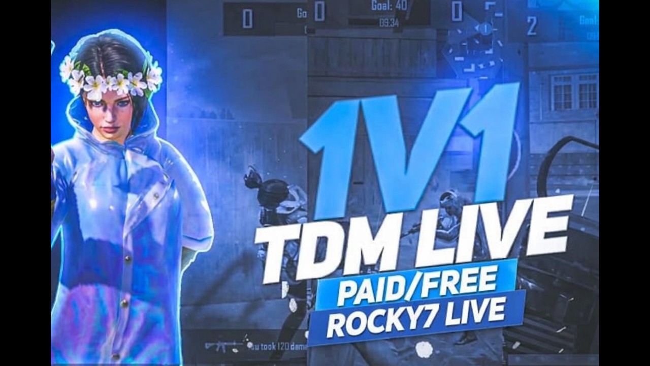 1v1 TDM ROOMS || PAID AND FREE || ROCKY7 LIVE