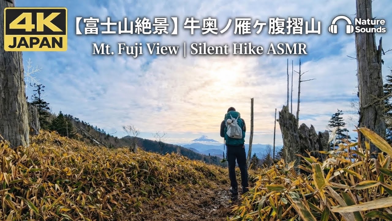 【無言・自然音】秀麗富嶽十二景 牛奥ノ雁ヶ腹摺山｜富士山絶景・静寂の山歩きと山頂空撮