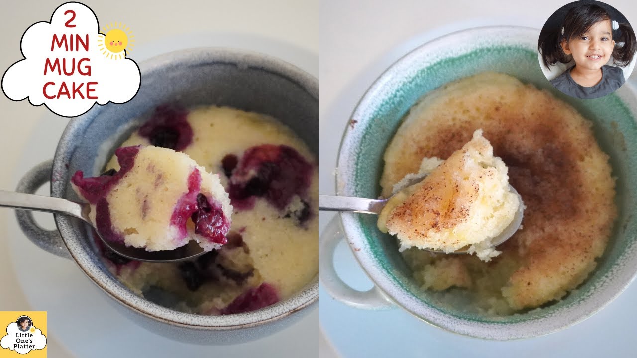 2-minute mug cake recipe | Spongy microwave mug cake | How to make mug cake without flour and eggs