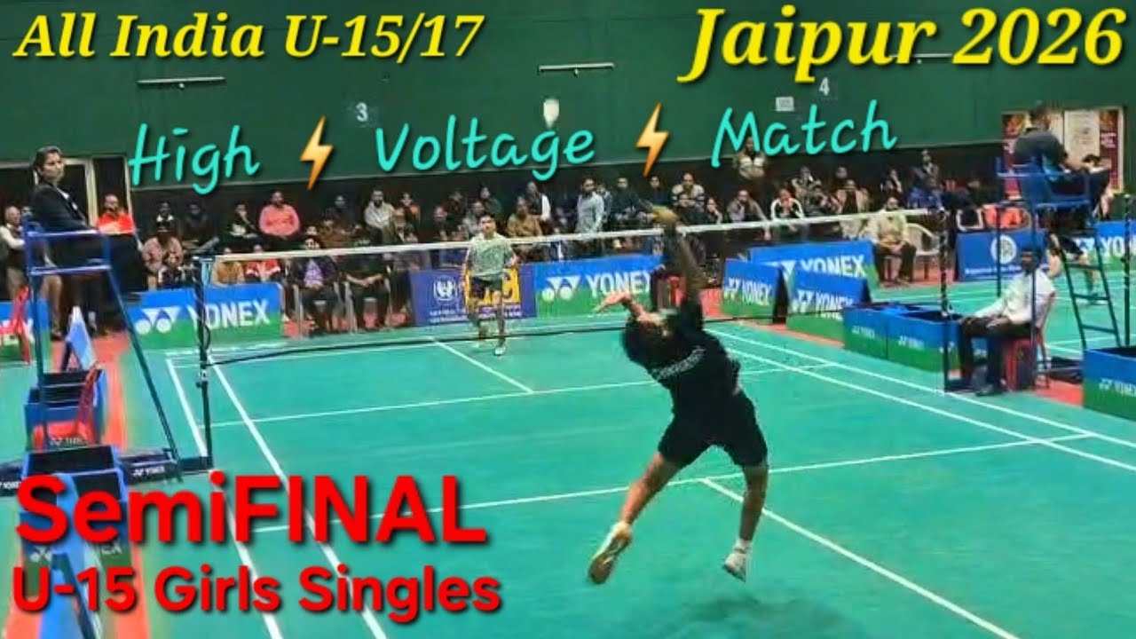 Aryama Chakraborty[5] Vs Anvi Rathore[2], U15 Girls Singles SemiFINAL, All India Jaipur Jan 2026
