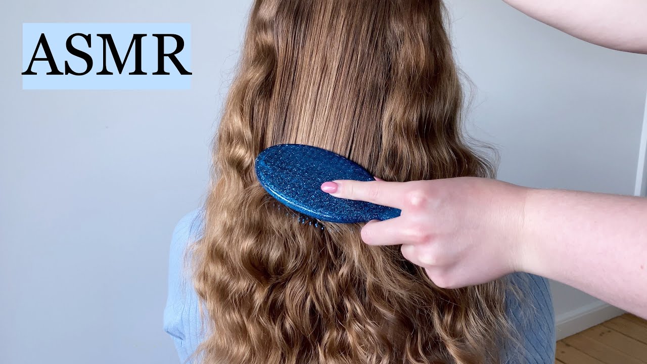 ASMR Brushing My Friend's Beautiful, Curly & Tangled Hair (crunchy sounds, hair play, no talking)