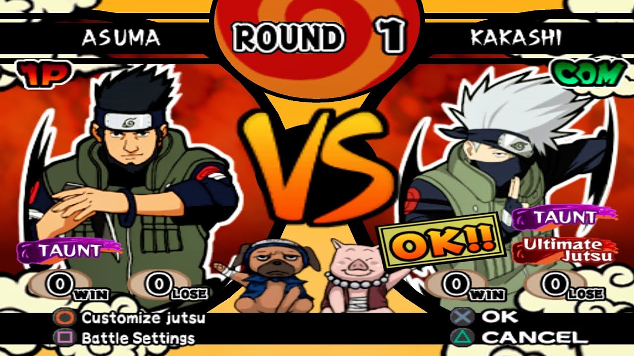 Asuma VS Kakashi (Chakra Infinito) (INSANE) - Naruto Shippuden Ultimate Ninja 4