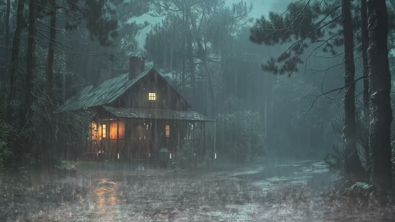 Deep Sleep with Heavy Forest Rain 🌧️ Natural Sounds for Insomnia & Anxiety Relief