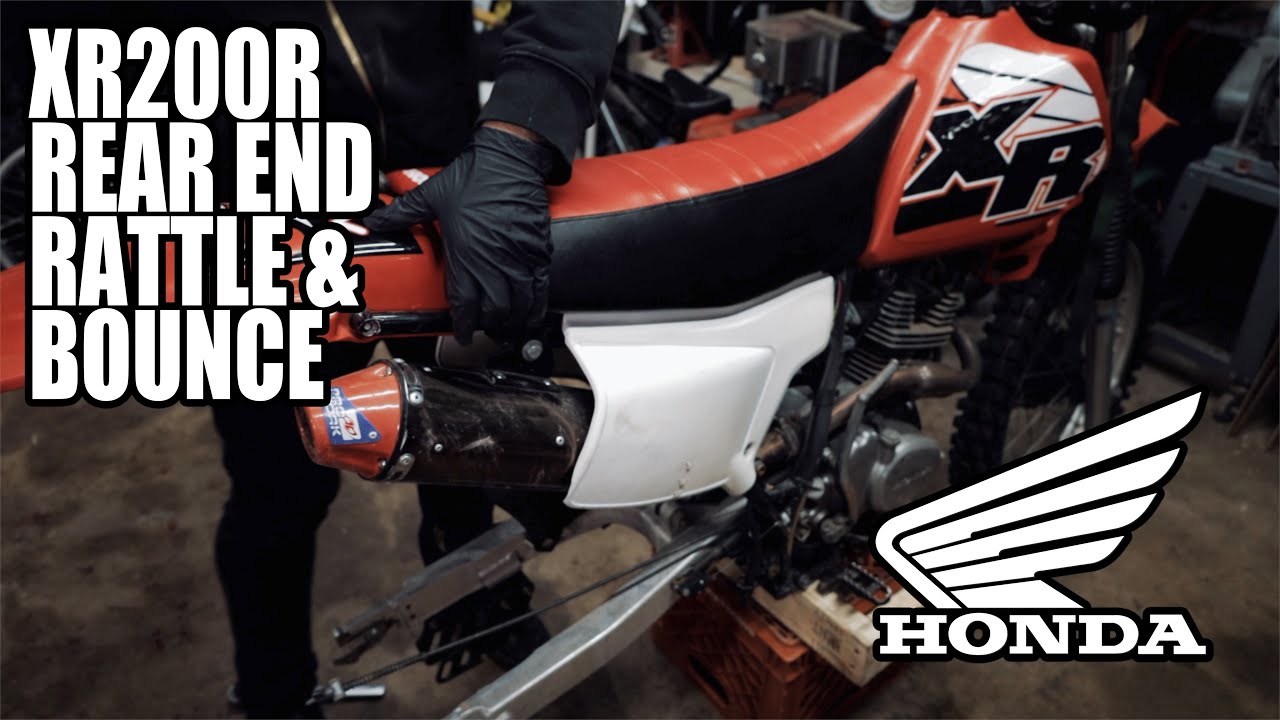XR200R Swing arm Rattle & Bouncy Shock rear end replacement Honda Xr