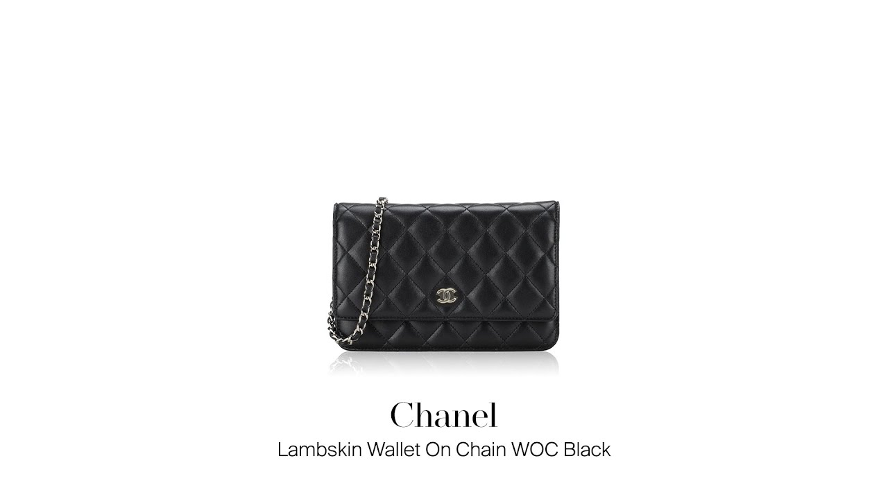 Titip Jual Tas Branded Second? Chanel Lambskin Wallet On Chain WOC Black