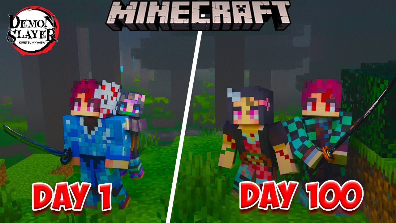 I Survived 100 Days as A Demon Slayer in Minecraft! Here's What Happened!