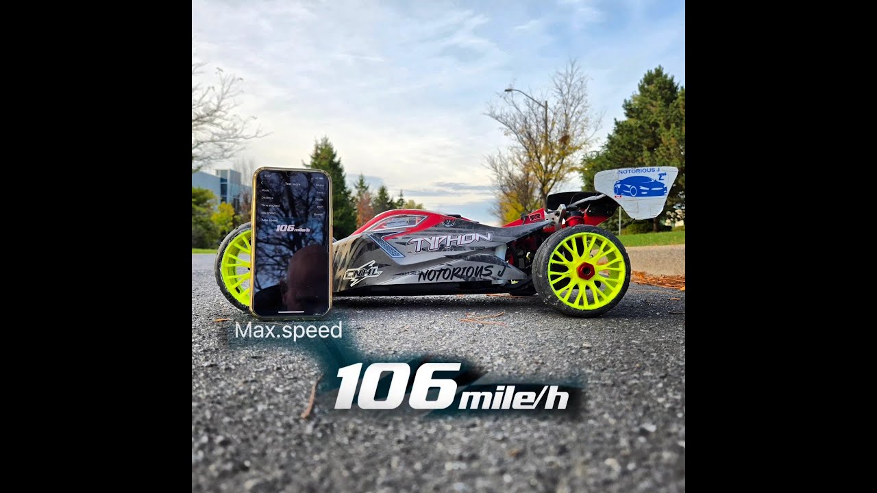 Arrma Typhon 6s 106 mph, stock Spektrum motor and esc