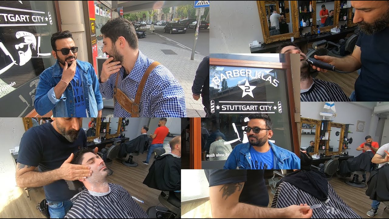 ASMR Stuttgart Hot towel shave Barber Ivan (ex Klas 2)  #asmr#shave#barber#schwaben#germany