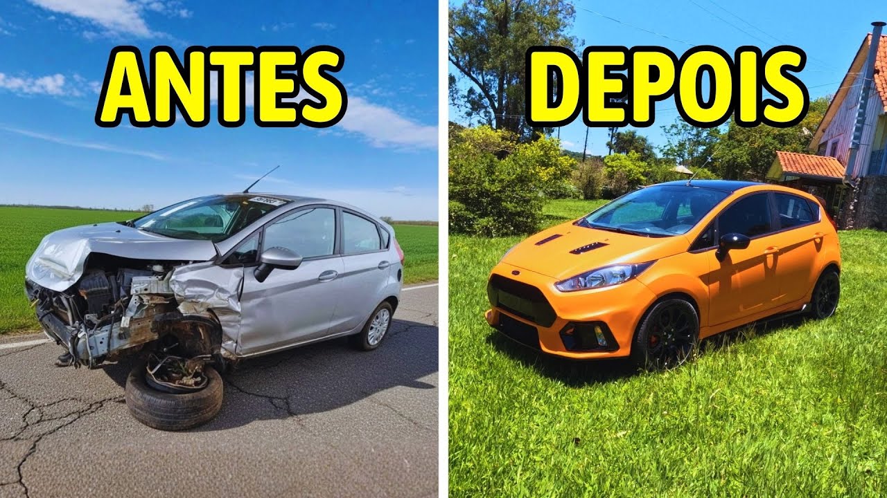 PROJETO COMPLETO | REFORMANDO EM CASA O NEW FIESTA 2019 BATIDO DE LEILÃO
