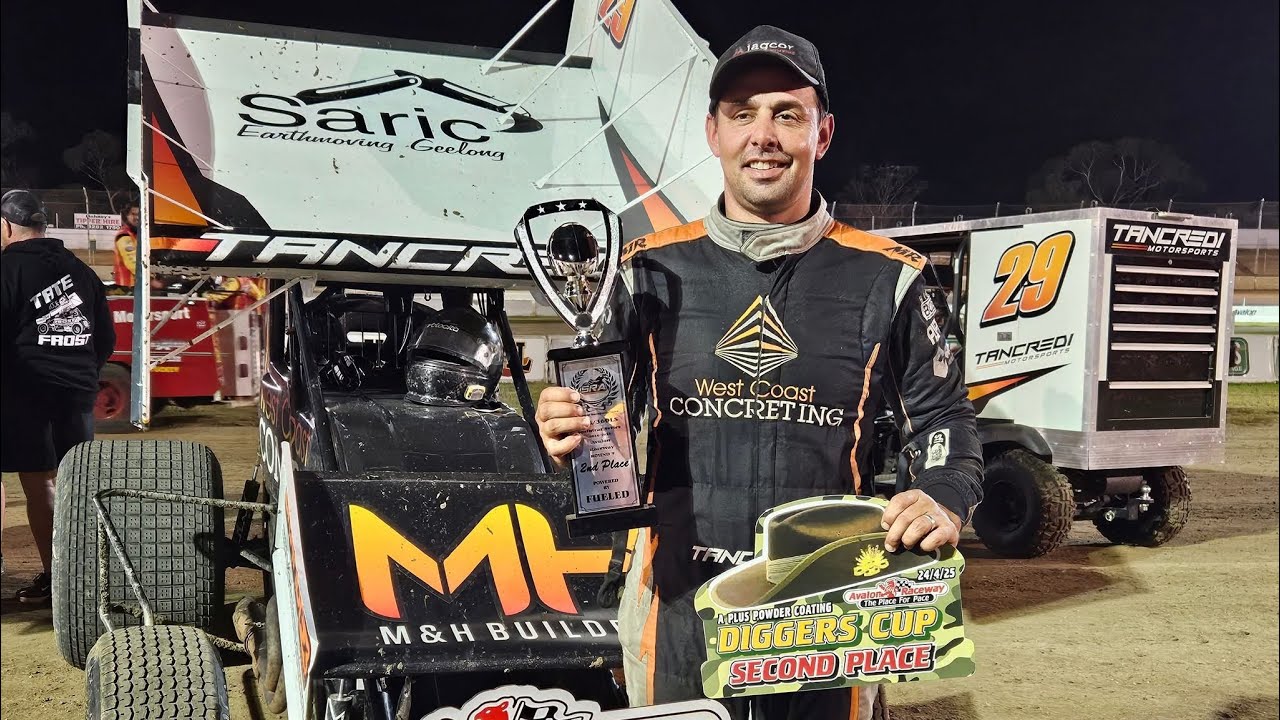 360 Sprintcars Diggers Cup at Avalon raceway! Podium finish! Michael Tancredi