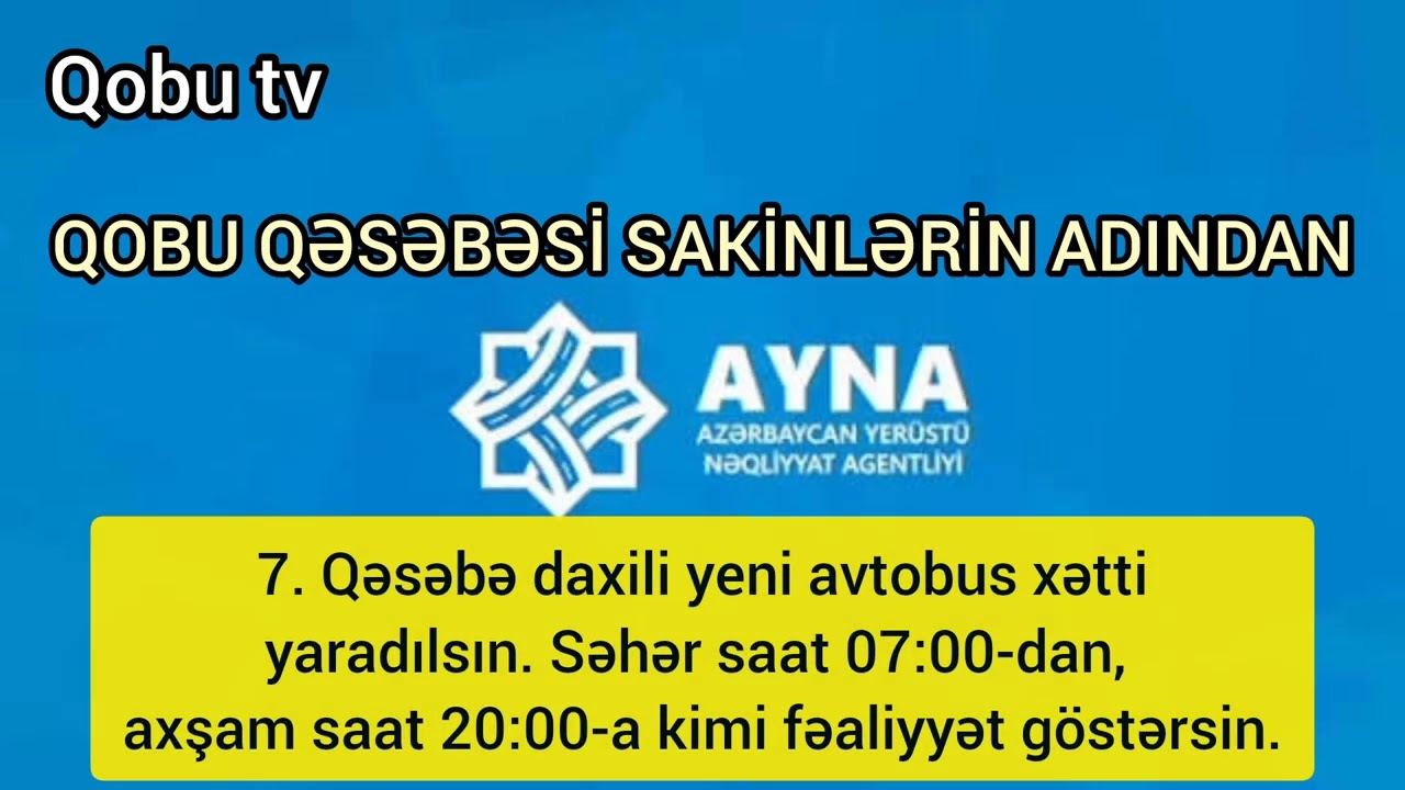 Qobu qəsəbəsi / Ayna ( 567 və 140 A n&ouml;mrəli avtobus)