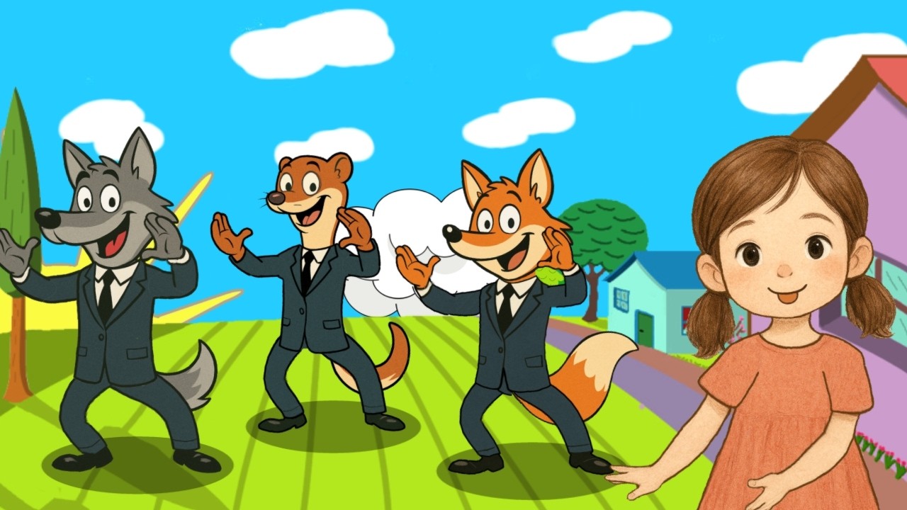 J'ai vu le loup, comptine pour les petits et les maternelles.